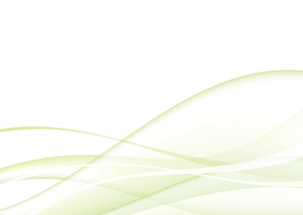 淡い緑のウェーブ　抽象的な背景