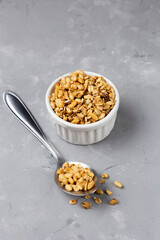 Granola tiger on the table.