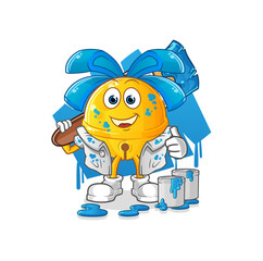 jingle bell painter illustration. character vector