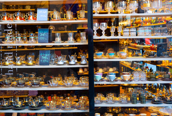 Image of various cups in the Turkish market.