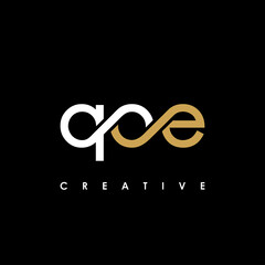 QOE Letter Initial Logo Design Template Vector Illustration