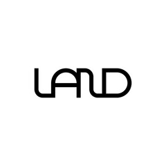 LAND letter logo design vector