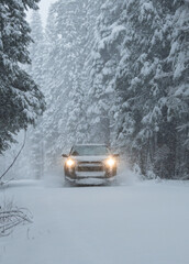 driving through the snow with a 4runner