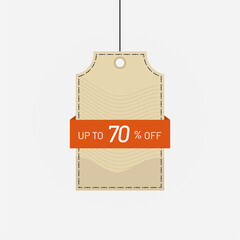 Price tag sale discount label 70 off Vector