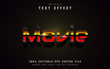 Movie gradient text effect