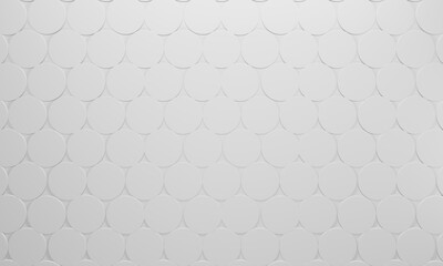 Circle white abstract background. White background texture. 3d rendering.