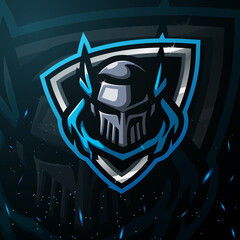Knight head mascot esport logo design © Mr.Kodok