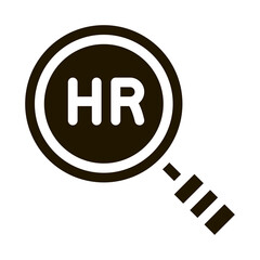 human resource research icon Vector Glyph Illustration