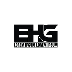 EHG letter monogram logo design vector