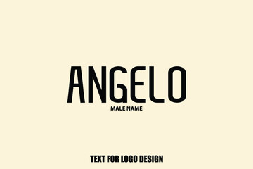 Angelo. Male Name Elegant Vector Text For Logo Designs and Shop Names
