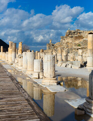 Fototapeta na wymiar Odeon theater and Upper Agora in the Efesus. High quality photo
