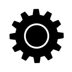 Gear sign simple icon on background. icon of work tools