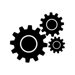 Gears sign simple icon on background. icon of work tools