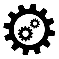 Gears sign simple icon on background. icon of work tools