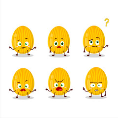 Cartoon character of amber easter egg with what expression