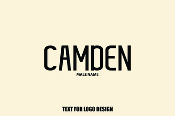 Camden male Name  Semi Bold Black Color Typography Text For Logo Designs and Shop Names