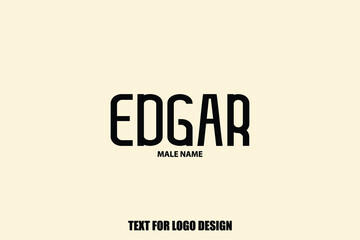 Edgar male Name  Semi Bold Black Color Typography Text For Logo Designs and Shop Names