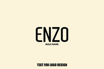 Enzo Male Name Elegant Vector Text For Logo Designs and Shop Names