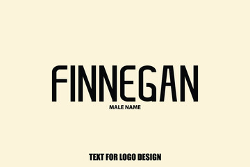 Finnegan Male Name Elegant Vector Text For Logo Designs and Shop Names