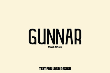 Gunnar Male Name Modern Typography Text For Logo Designs and Shop Names