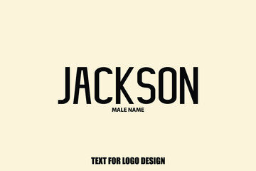  Jackson Male Name Modern Calligraphy Text For Logo Designs and Shop Names