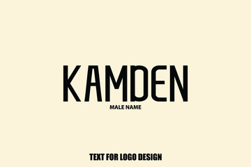 Kamden Male Name Calligraphy Text For Logo Designs and Shop Names