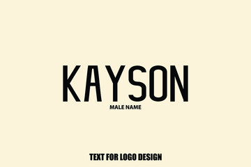  Kayson Male Name Calligraphy Text For Logo Designs and Shop Names