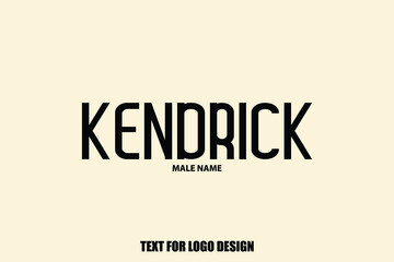 Kendrick Male Name Calligraphy Text For Logo Designs and Shop Names
