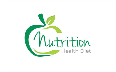 Illustration vector graphic of health diet nutrition concept logo design template-05