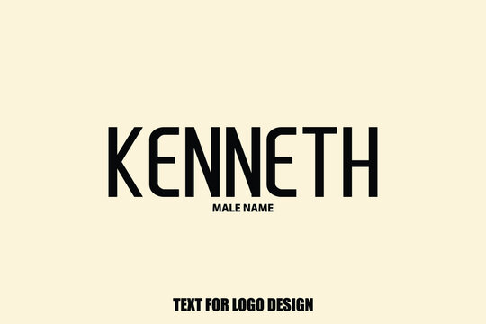 Kenneth Male Name Calligraphy Text For Logo Designs and Shop Names