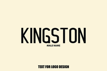 Kingston Male Name Calligraphy Text For Logo Designs and Shop Names