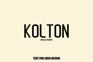 Kolton Male Name Calligraphy Text For Logo Designs and Shop Names