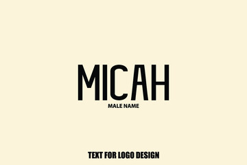 Micah male Name Calligraphy Text Sign For Logo Designs and Shop Names