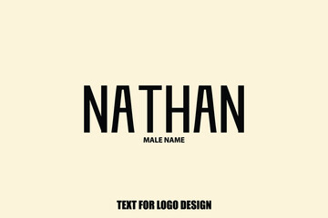 Nathan male Name Calligraphy Text Sign For Logo Designs and Shop Names