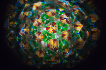 Multicolored colorful abstract glass kaleidoscope