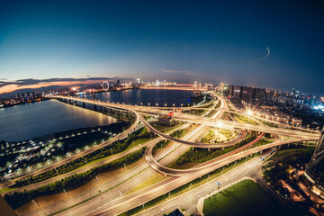 Fototapeta na wymiar Asia China Jiangxi Nanchang Chaoyang Bridge scenery