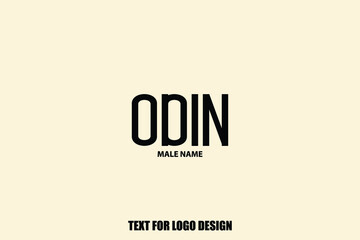 Odin male Name Calligraphy Text Sign For Logo Designs and Shop Names