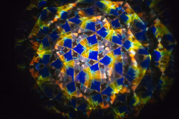 Multicolored colorful abstract glass kaleidoscope - obrazy, fototapety, plakaty