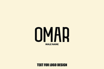 Omar male Name Calligraphy Text Sign For Logo Designs and Shop Names