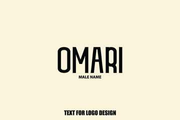 Omari male Name Calligraphy Text Sign For Logo Designs and Shop Names