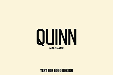 Quinn Male Name Typography Text For Logo Designs and Shop Names