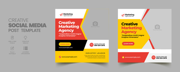 Social Media Banner For Digital Business Marketing Agency Creative Modern Web Post Template