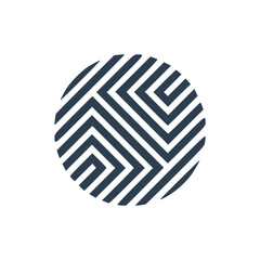 Geometric element, symbol. Gradient logotype. Vector illustration. Minimal design. Isolated shape. Cool tattoo.