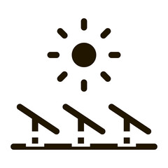 several solar panels icon Vector Glyph Illustration