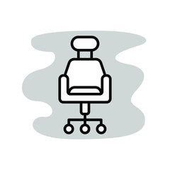 Illustration Vector graphic of chair icon