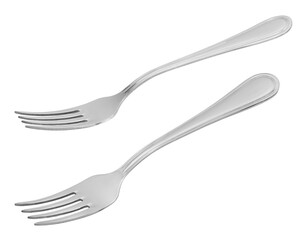 Metal fork isolated on white