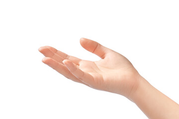 女性の右手　開く