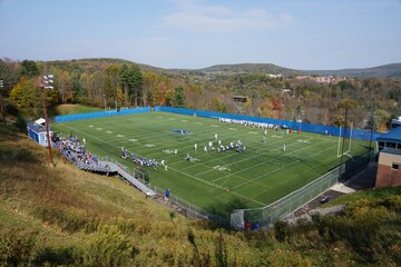 Fototapeta premium Oneonta USA - 14 October 2012 - Hartwick Hawks home game in Oneonta NY