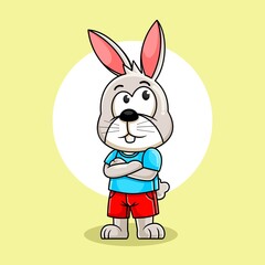 cute rabbit cartoon illustration