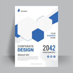Corporate Design Abstract business flyer template 